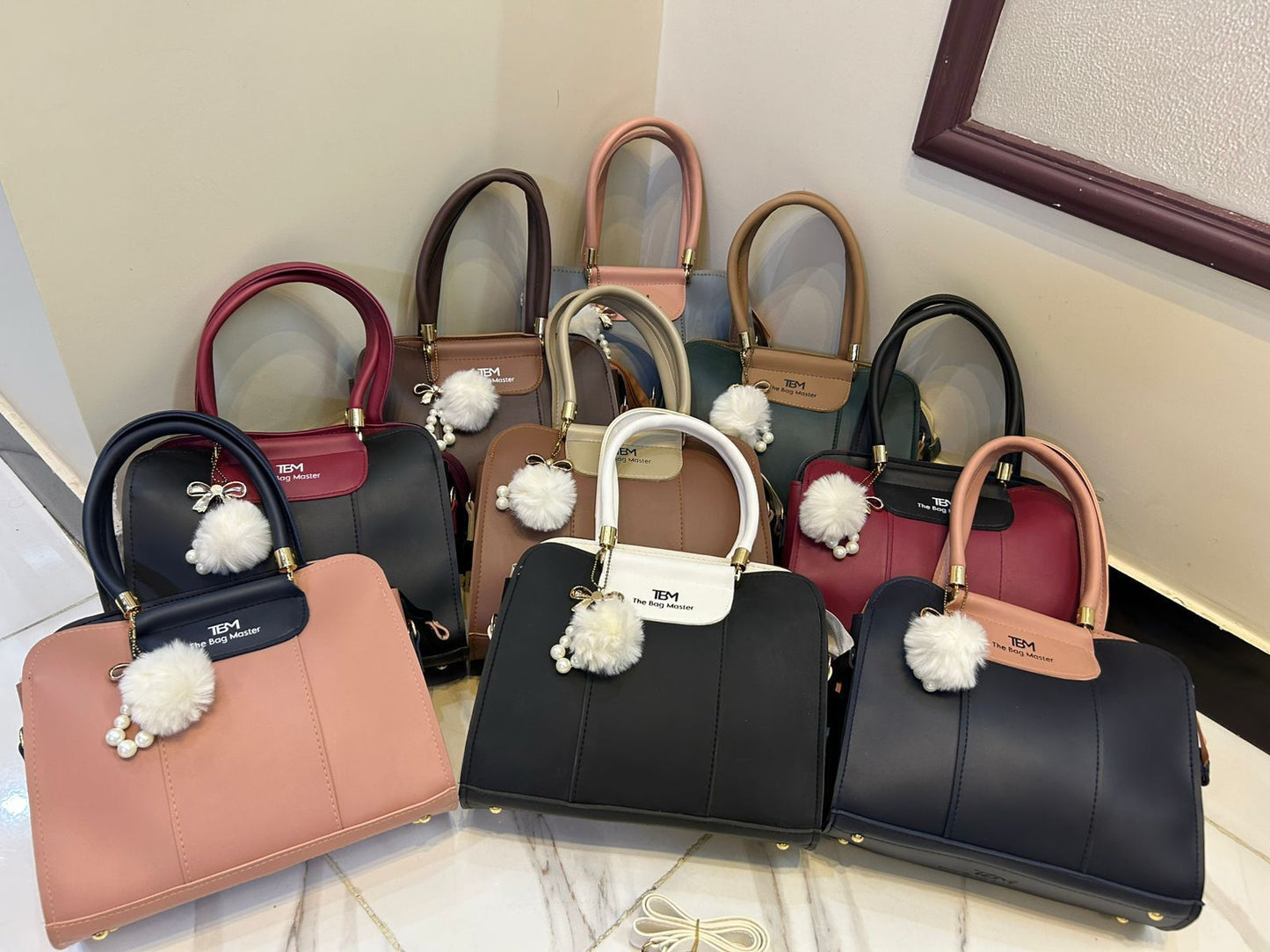 TBM The Bag Master Luxury Handbag – Elegant Two-Tone Designer Tote for Women (Seven Colors)