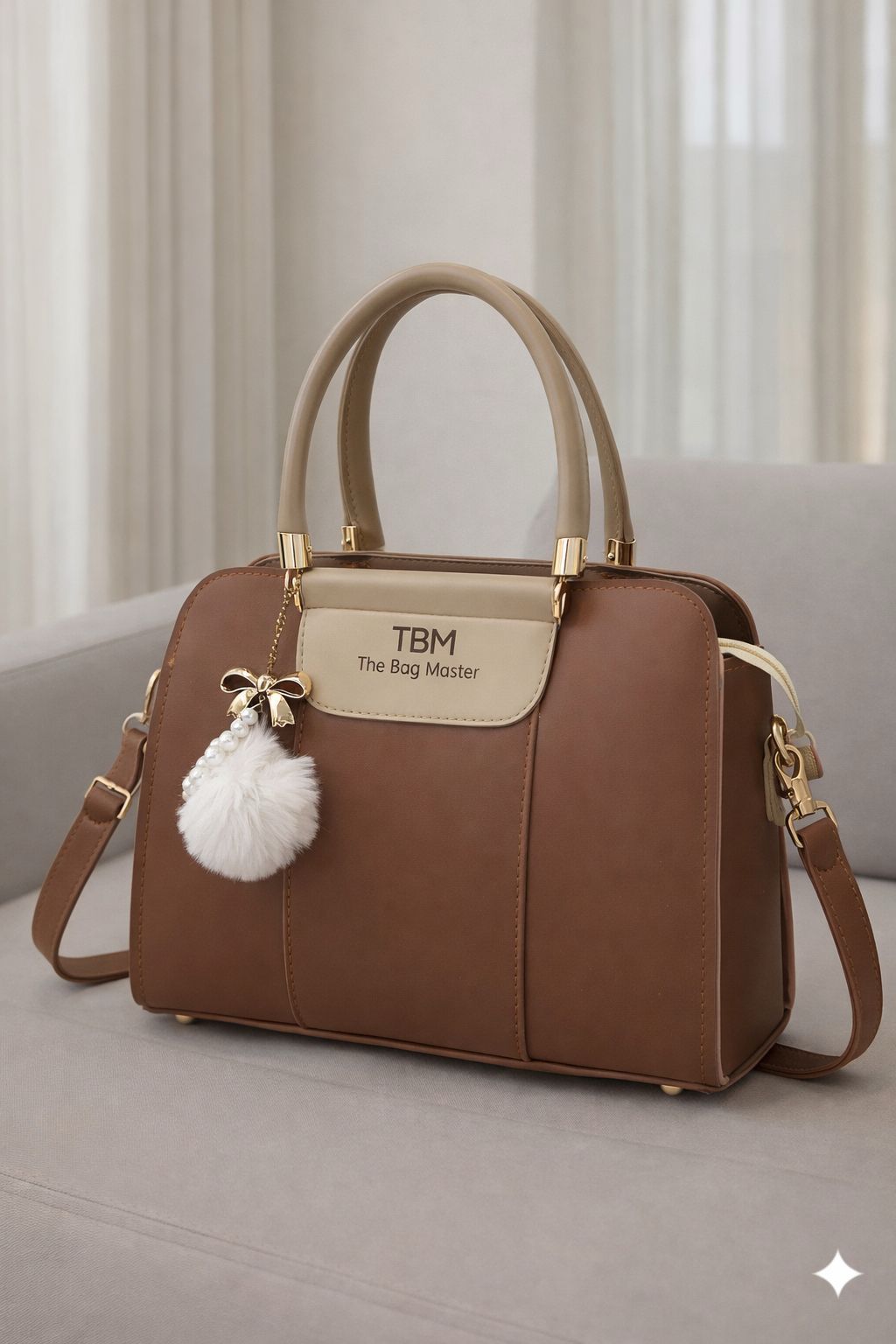 TBM The Bag Master Luxury Handbag – Elegant Two-Tone Designer Tote for Women (Seven Colors)